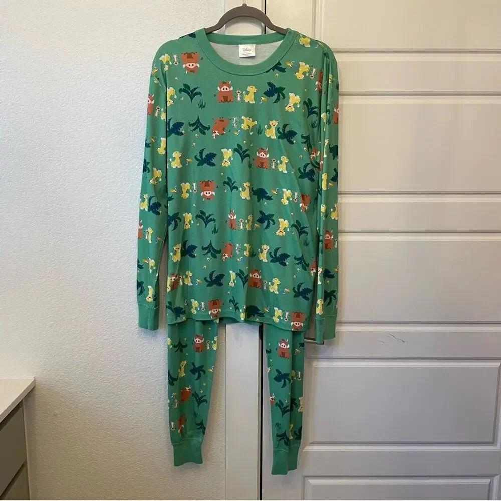 Hanna Andersson Green lion king Print Pajama Set